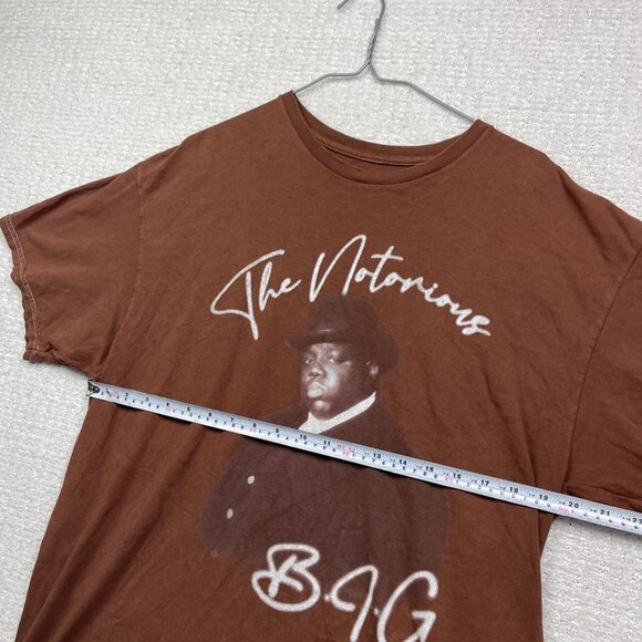 The Notorious BIG FEDORA Biggie Brown Rust Rap Hip Hop T-Shirt Men's Size Large - Picture 8 of 16